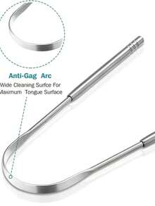 Stainless Steel U-Shaped Tongue Scraper, For Cleaning Tongue Coating, Tongue Scraper, Reduce Bad Breath, Stainless Steel Tongue Cleaner, Metal Scraper, Tongue Scraper Cleaner, Fresh Breath - Silver - View 5