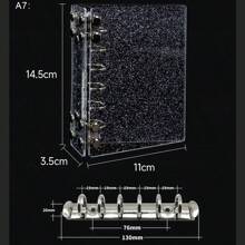 Clear Transparent PVC Cover With 6-Ring Binder For A6A7M5 Notebook,Back To School,School Supplies