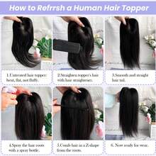 Human Hair Toppers For Women Real Human Hair Mono Top Hair Pieces For Thinning Hair Upgrade 8*12 Cm Top Silk Lace Base Clip In Extensions - SNatural - View 10