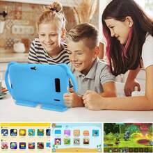 4GB RAM+64GB ROM/7英寸儿童平板电脑/四核1.3GHz/安卓13 MTK8321/1280x800 IPS高清分辨率IPS屏幕/2MP+5MP摄像头/4000mAh大电池/支持WiFi家长控制教育游戏/采用ABS塑料+硅胶BDF D10儿童教育平板电脑（包含：包装盒/数据线/说明书/OTG/卡针）