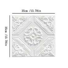 10/20张自粘墙纸贴纸，适用于混凝土墙、裸墙、天花板、背景墙、客厅、卧室。防水、防油、泡沫砖图案、防潮墙贴。采用PE材质，可自由剪切粘贴 - 白色 - 查看 10