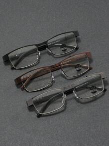 Gafas de lectura diarias de 3 piezas con múltiples colores para hombres y mujeres de mediana edad y ancianos con aumento de +1.0x a +4.0x, bisagras de resorte de metal y enfoque automático contra la luz azul