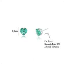 925 Silver Plated Semi-Jewelry Kit With Necklace, Earring And Heart Bracelet – Ideal Gift For Mother's Day - 電氣石 - 查看 4