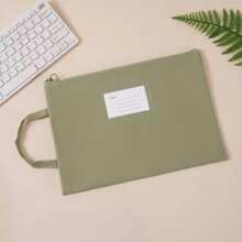 Organizador de archivos A4 - Bolsa de documento resistente de tela Oxford con asa, impermeable y portátil (opción de bolsillos simples/dobles y 5 colores), de vuelta a la escuela, útiles escolares