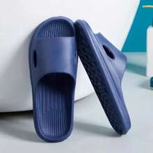 Pantuflas de mujer de color liso, transpirables. Sandalias cómodas para el hogar con suela blanda acolchada, de fácil deslizamiento, antideslizantes y antiolor de EVA.