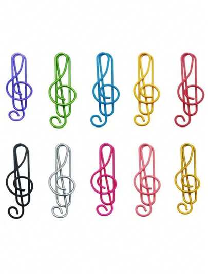 30/50/100个彩色便条纸夹，卡通书签，学生文件夹，创意办公回形针