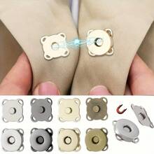 Set de 20 piezas/4 piezas/10 piezas de Botones magnéticos para coser, botones magnéticos invisibles de dibujos animados, botones magnéticos de flor de ciruelo, botones para coser, botones invisibles de metal para coser, cierres de billetera, para manualidades DIY, billetera, bolso, mochila, accesorios, set de botones para manualidades de 14mm