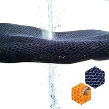 1PC电动自行车座套夏季防晒加厚电动自行车摩托车通用防水网罩隔热3D蜂窝座垫 - 黑色 - 查看 4