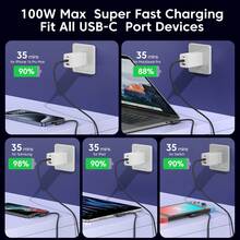 [100W 快速充电线] 100W Type-C 转 Type-C 快速充电线，90° 度弯头兼容 15 Pro Pro Max Plus iPad Pro Air5 Sam.Sung Xiao.Mi Redmi OnePlus Vivo OPPO 3.3 英尺 6.6 英尺 10 英尺兼容 16、16 Pro Max、15、15 Plus、15 Pro、15 Pro Max，兼容 Redmi，兼容 OnePlus Type C，充电器