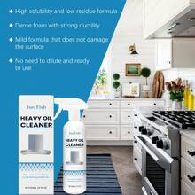 Multi-Purpose Heavy Duty Foam Cleaner, Removes Kitchen Grease & Oil Stains, Protects Cookware