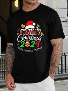 Camisetas a juego navideñas familiares - Camisetas navideñas para hombre y mujer - Camisetas de grupo navideñas - Ideas para regalos de Navidad - Negro - Ver 1
