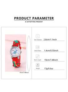 New Cute Cartoon Dinosaur Design Children Students Quartz Electronic Watch