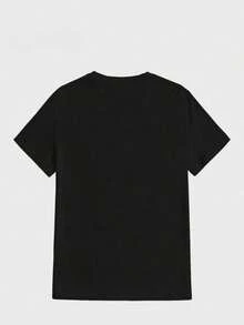 Valentine's Day Tool Band Graphic Print T-Shirt, Casual Crew Neck Short Sleeve Tee, Rock Band Logo Pattern Top, Streetwear For Men, Summer Party Outfit, Summer Party Outfit,Black Tees - màu đen - Xem 2