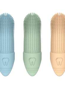 5pcs Pet Silicone Finger Toothbrushes, Effective Teeth Cleaning - Suitable For Dogs And Cats