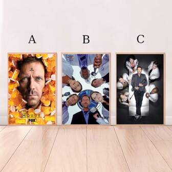 1/3pcs House MD, Movie Poster, High Quality Canvas Print, Wall Art, Room Decoration, Art Poster, Can Be Used As Gift (Unframed)
