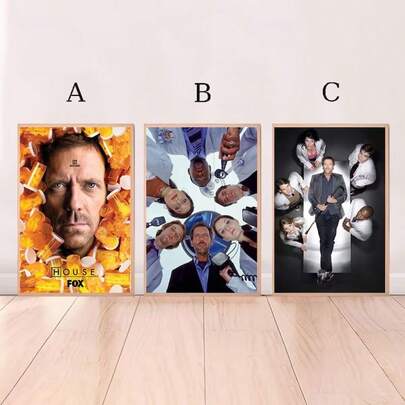 1/3pcs House MD, Movie Poster, High Quality Canvas Print, Wall Art, Room Decoration, Art Poster, Can Be Used As Gift (Unframed)