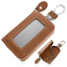 Synthetic Leather Car Key Holder & Keychain Set, Fashion Car Key Wallet, Everyday Carry, Women Coin Purse, Mini Wallet, Clutch - Multicolor - View 8