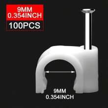 100pcs Steel Cable Clips, Suitable For Fixing 4/5/6/7/8/9/10mm Cables