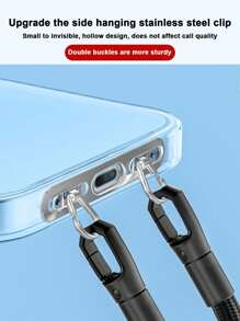 1 Pc Ultra-Thin Metal Anti-Lost Back Clip With Dual Hooks, Stainless Steel Side Clip