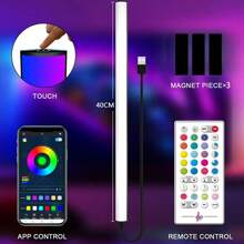 Wisciton Barra luminosa intelligente per monitor del computer, RGB LED con controllo Bluetooth, lampada che reagisce al ritmo della musica, decorazione per giochi, TV e scrivania
