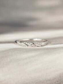 1 PC Elegant S925 Sterling Silver Cubic Zirconia Rings Wedding Jewelry For Women Fine Jewelry Valentine'S Day Gift Engagement Bridal Jewelry - 1# - View 8