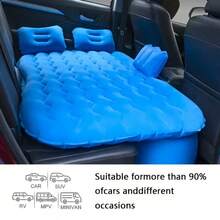 1 Portable Inflatable Car Mattress, Made Of PVC Material, Suitable For Rear Seat Sleep, Outdoor Camping Travel Cushion Bed, Suitable For Camping, Outdoor Family, Couple Gatherings - 彩色 - 查看 9