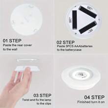 1 peça 6/3 Luzes LED sem fio inteligentes para armários, luzes noturnas COB, 3 pilhas AAA, alimentadas por controle remoto (controle remoto sem bateria) - muito adequadas para uso em guarda-roupas, cozinhas e outros cenários