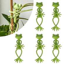 2pcs Green Animal Frog Design Plant Stand Decor