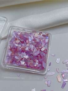 1 mảnh vỏ sò siêu mỏng, phụ kiện trang trí móng tay, mảnh bào ngư tự nhiên không đối xứng lấp lánh - Màu be - Xem 14