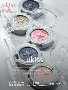ukiss 纯色眼影，钻石般闪耀，显色度高，质地细腻，持久闪亮眼影，轻盈顺滑，适合派对妆容 - #G02 Blue Moon - 查看 12