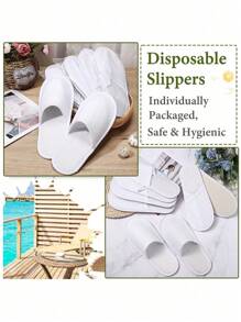 1/3/5/10/20pcs Disposable Slippers, Indoor Slippers, Plush Slippers, Disposable Hotel Slippers, Women Men Slippers For Air Travel, Guest Room, Hotel, Hotel Supplies, Cleaning Supplies, Household Gadgets, Back To School Supplies,Suitable For Travel Hotel And Home, Back To School Supplies