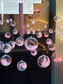 New Transparent Hollow Acrylic Ball 3cm/4cm/6cm/8cm/10cm/12cm, Acrylic Ball, Clear Ball, Hollow Ball, Decor Hanging Ball, Suitable For Christmas Ornaments, Modern Small Item Storage, DIY Crafts, Christmas Decoration, Holiday, Wedding, Party Decoration - Multicolor - View 2