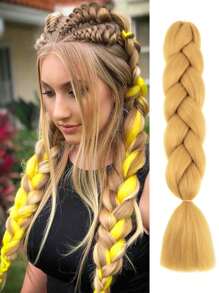 Estensioni per trecce arcobaleno da 24 pollici, capelli sintetici viola professionali, trecce jumbo, estensioni per capelli colorate a gradiente africane per intrecciare all'ingrosso per Ognissanti e Natale