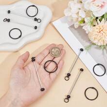 10/20pcs Openable Key Chain Beading Stick Set, Blank Beaded Elegant Key Rings For Phone Chains, Bag Chains, Clothing Decor, Party Favors, Holiday/Birthday Gifts, Beading Cup Pendant Accessories