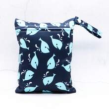 1 Pc Waterproof Wet Dry Bags,Reusable Zippered Pocket, Baby Cloth Diaper Wet Bags,Travel,Beach,Pool,Daycare,Soiled Items,Yoga Gym Bag,Wet Bag For Swimsuit - Multicolor - View 9