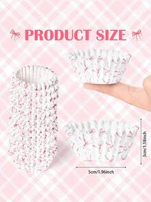 50/75/100个粉色蝴蝶结防油蛋糕纸托，薛媚娘纸托耐高温蛋糕纸杯，防油纸杯，烘焙蛋糕纸杯，粉色派对蛋糕甜品纸杯，婚礼派对蛋糕纸杯，情人节母亲节蛋糕纸杯，