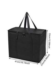 1Pc Portable Lunch Insulated Cooler Bag Folding Insulation Picnic Ice Pack Food Thermal Bag Drink Carrier Insulated Bags Beer Foil Food Bag Outdoor Camping Travelling BBQ Catering Materials Zipper Bag Picnic Folding Insulated Bag