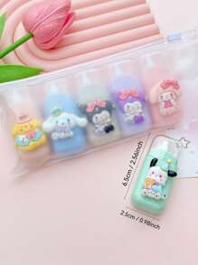 Sanrio Set di 6 pezzi o 1 pezzo [colore casuale] di nastro correttore Sanrio 3D con simpatici cartoni animati, 6 metri di lunghezza, confezione mista Morandi, packaging portatile come regalo, scrittura scorrevole, molto adatto per studenti, personale di ufficio e scuole, piccolo, carino ed elegante regalo per il rientro a scuola