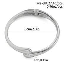 1pc Fashion Minimalist Vintage Chunky Jewelry Glossy Geometric Water Drop Expandable Spring Bangle Bracelet, Suitable For Women's Evening Party, Daily Wear, Perfect Holiday Gift