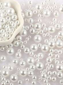 400 piezas surtidas de perlas de plástico de ABS brillantes de 1.5-5mm sin agujero, de colores pulidos, para manualidades de arte de uñas, joyería y decoración