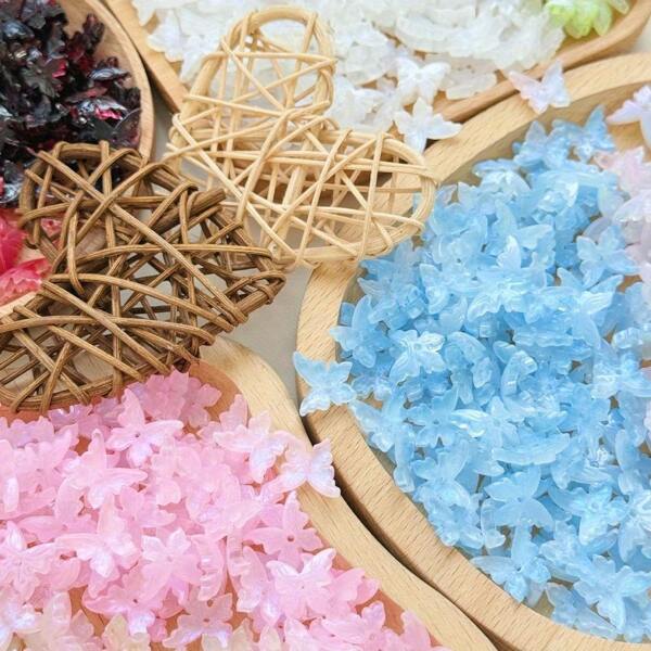 30pcs/ Bag Butterfly Shaped Bead DIY Jewelry Production For DIY Bead Bracelets, Necklaces, Decorations, Mobile Phone Chain Accessories