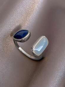 1pc European Elegant Unique Design Oil Drop Opening Ring