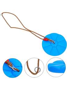 1pc/Tree Rope Swing Disc, Plastic Round Swing, Outdoor Backyard Hanging Swing, Fun Interaction Swing, Family Gathering Swing, Round Swing Seat For Outdoor Backyard Playground