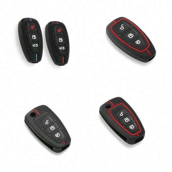 Siliconen auto afstandsbediening sleutelhanger beschermhoes voor Ranger C-Max S-Max Focus Galaxy Mondeo Transit Tourneo