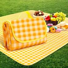 1 pieza Alfombrilla portátil de picnic - Plegable, fácil de limpiar, almohadilla para exteriores apta para playa, camping y césped, diseño con asa de transporte cómoda, uso en todas las estaciones, compañero de viaje ideal