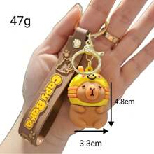 1 Stück süßer Cartoon Capybara Schlüsselanhänger, niedlicher Hamster Taschenbaumler, Paar/Auto Schlüsselanhänger Anhänger Auto Zubehör
