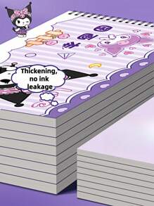 Sanrio 1 peça/4 peças Caderno de Esboços A4 Sanrio Espesso, Bloco de Desenho, Livro de Pintura, Bloco de Anotações, Kuromi, Pompompurin, Presente para Artistas, Halloween, Natal