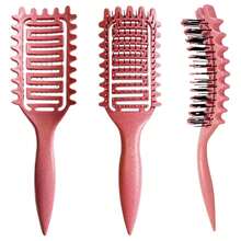 2025 新款卷发梳，卷发梳，通风梳，适用于男女卷发的梳理、造型和定型，不易拉扯，适合卷发、返校、旅行度假必备品、女士发饰 - 彩色 - 查看 3