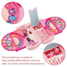 Make-up voor kinderen - Speelgoed voor kindercosmetica - Gesimuleerde make-upspellen - Doe alsof je met speelgoed speelt - Verjaardagscadeaus voor meisjes - Kerstmis - Halloween-gezichtskleuren, graffiti-rekwisieten - lippenstift - oogschaduw - nagellakset - interactief speelgoed - rekwisieten voor podiumoptredens