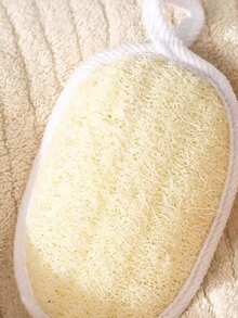 2pcs Of Natural Loofah Sponge Pad- Luxurious Exfoliating Scrub For Soft Skin & Gentle Dishwashing - Multipurpose Cleaning, Exfoliating Loofah Sponge Pads - Natural Luffa & Terry Cloth Body Scrubbers, Circular Exfoliating Pads With Hanging Loops For Shower & Bath, Gentle Light Beige Exfoliation & Cleaning, Compact Design, Scrubbers, For Shower,Beach, Dormitory, Outdoor Activities, Bath, Kitchen & Bathroom Cleaning, High-Quality Back To School